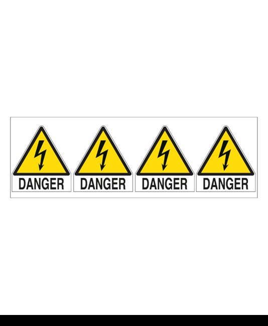 Etichette adesive 'danger'  formato 250x80 mm