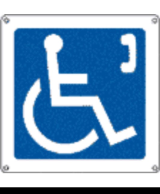 Cartello indicazione 'telefono disabili'