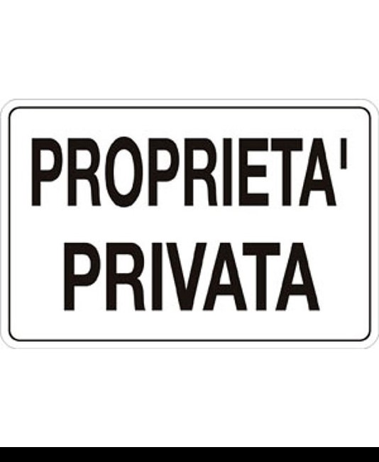 Cartello 'proprietà privata'