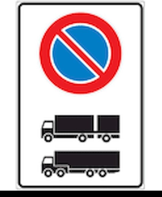 Cartello divieto di sosta camion 60 x 90 cm