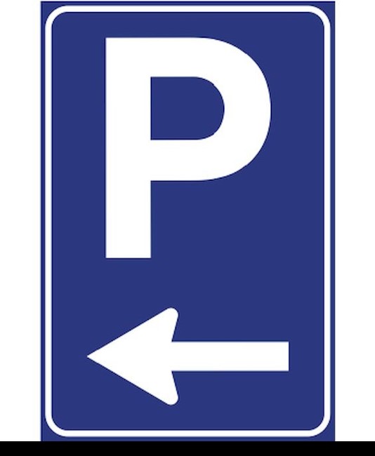 Cartello parcheggio a sinistra  60x90