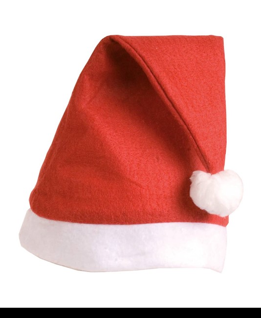 Cappellino Babbo Natale in panno  "taglia small", 24x30 cm