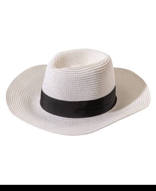 Cappello in paglia di carta con fascia elastica 3 cm applicabile e personalizzabile