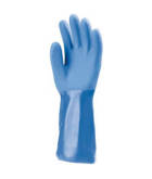 Ingrandisci Guanti da lavoro cotone spalmato PVC blu antisicvolo 35 cm