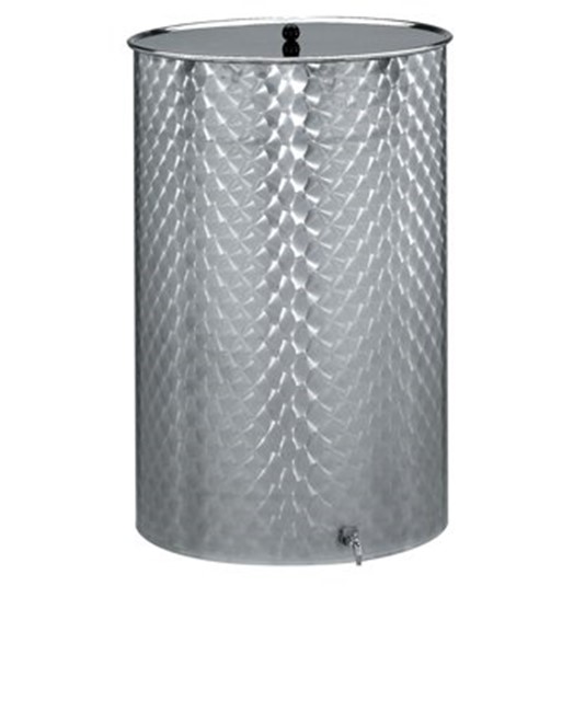 Fusto cilindrico in acciaio Inox 1500 lt