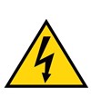 etichette adesive 'pericolo elettricità' EN ISO 7010