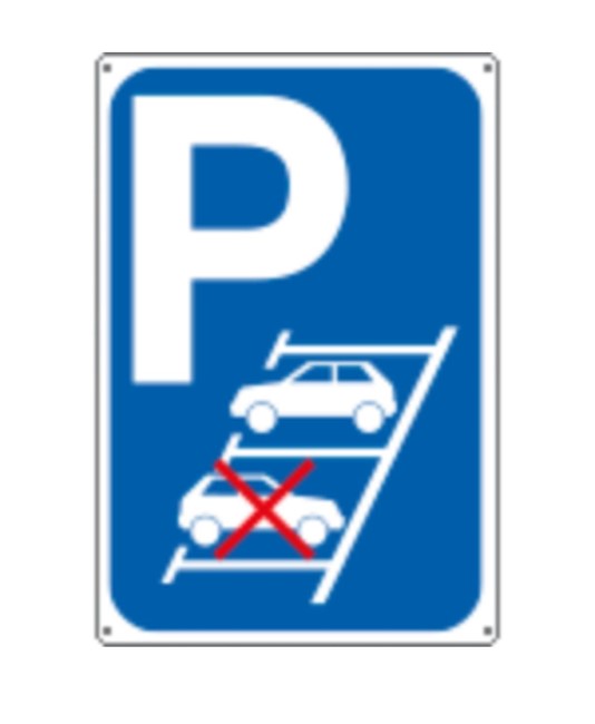 Cartello 'parcheggiare in retromarcia'
