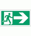 adesivi simbolo uscita di emergenza a destra