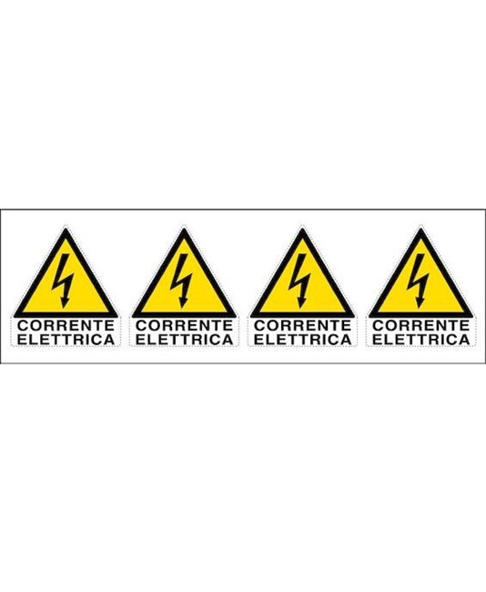 Adesivo 'corrente elettrica' da 4 etichette