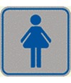 Pellicola adesiva d'indicazione 'wc donna'