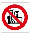 etichette adesive vietato  sostare sotto le forche dei carrelli elevatori