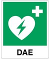Cartello con scritta 'DAE'