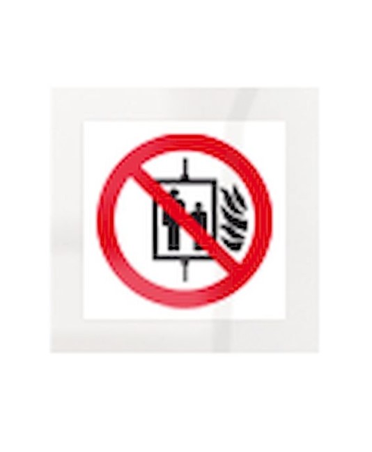 Cartello di divieto 'vietato usare l'ascensore'