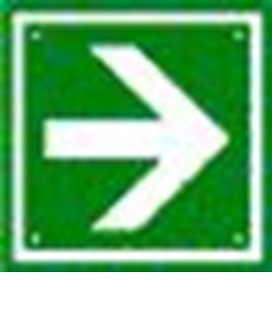 Cartello per interni 'freccia di direzione verde'