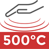 Resistenza al calore da contatto fino a 500°C